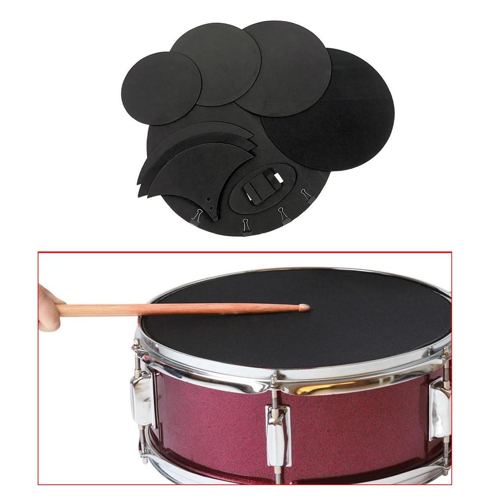 [zcins] Reusable Drum Damper Pad Drum Muffler Drum Practice Pad ยางกลองเบาะ Cymbal Dampener สําหรับส