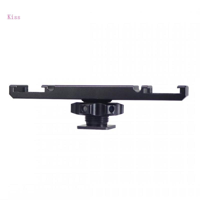 Kiss Double Cold Shoe Mount Bracket Double Cold Shoe Mount Plate Adapter Hot Shoe