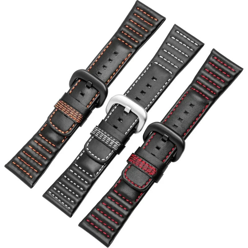 Genuine Leather Wristband For Friday V3/01/P3C/02/M2 Mechanical Watch Black Cow Leather Bracelet 28m