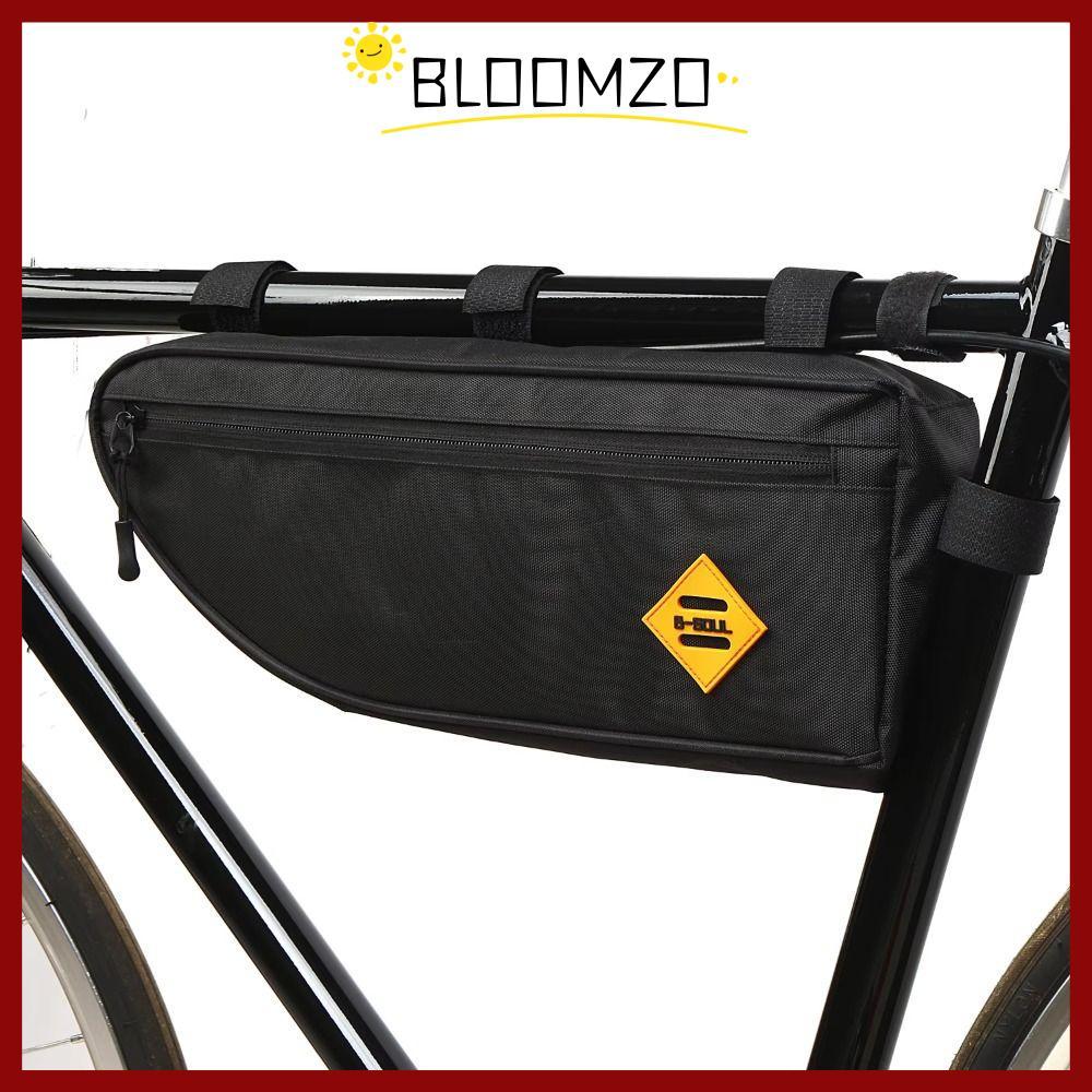 CODBLOOMZO กระเป๋าจักรยานสามเหลี่ยม, โครง MTB กันน้ํากระเป๋าท่อด้านหน้า, อุปกรณ์ปั่นจักรยานความจุขนาดใหญ่กระเป๋าปั่นจักรยาน
