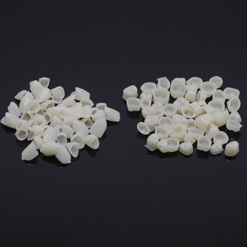 100 ชิ้นทันตกรรมฟัน Veneers ชั่วคราวมงกุฎสําหรับ Anterior & Molar ฟันป้องกัน Oral Care ชั่วคราว Crown Porcelain