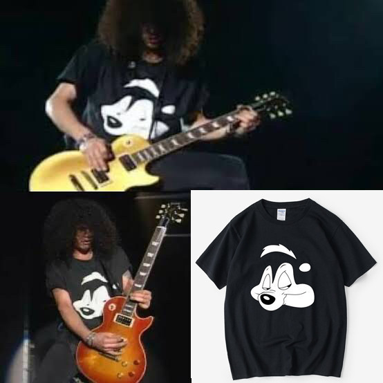 slash guns roses Tokyo Concert Axl Rose Gun Skunk vintage T-shirt