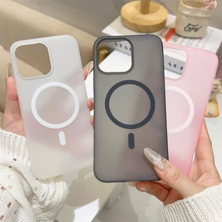 บางเฉียบและโปร่งแสง แม่เหล็ก เคสไอโฟน For iPhone 17 Pro Max 16 15 13 11 14 12 Pro Max เคสโทรศัพท์แบบนิ่มพร้อมแม่เหล็ก