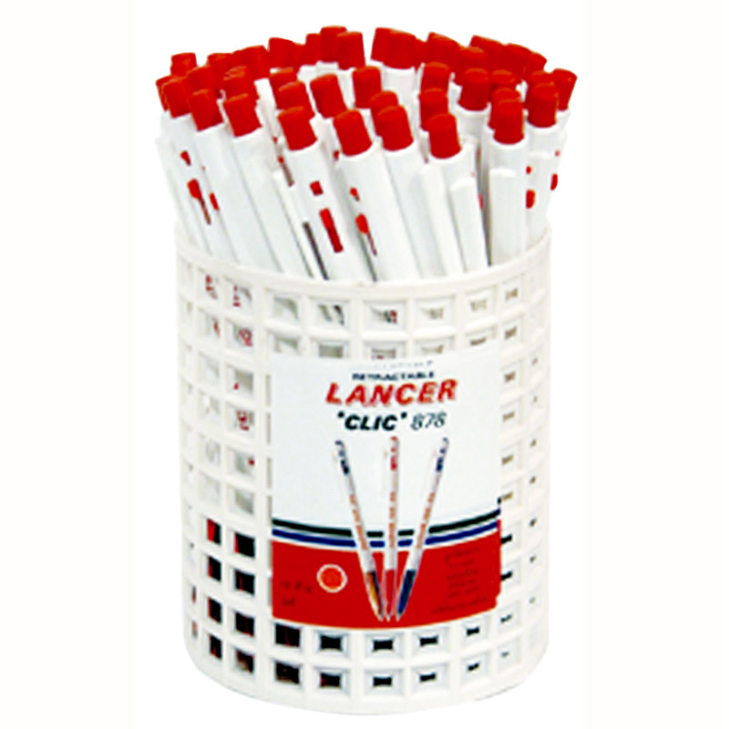 LANCER ปากกาลูกลื่นกด รุ่น CLIC 878 สีแดง ขนาด 0.7 มม. ราคา ถูกที่สุด ดีลบีเคเค แกลเลอรีภาพที่ 2