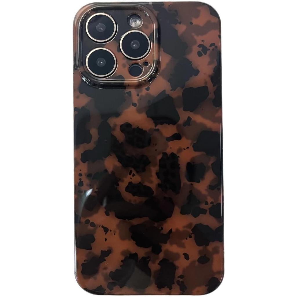 เคสโทรศัพท์เปลือกเต่าใช้งานร่วมกับ iPhone 13 Pro Retro Leopard Cheetah พิมพ์ Chic สัตว์รูปแบบ Soft T