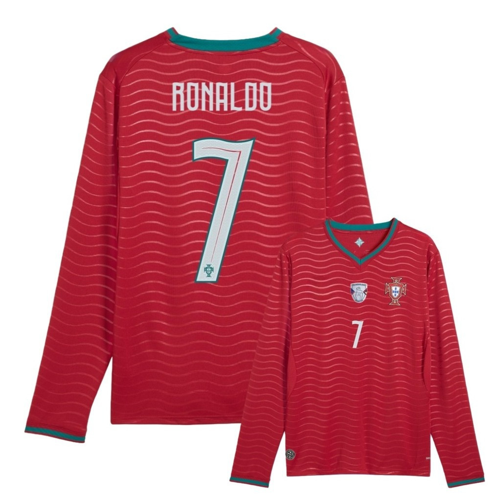 [รุ่น Player] [Portugal] 26/27 Season Home Long Sleeve Soccer Shirt Mens and Womens Short Sleeve S-XXL คุณภาพสูงจัดส่งด่วน