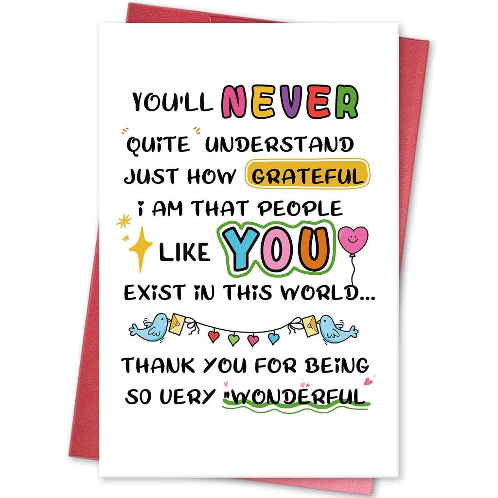 [Coisíní] Heartfelt Appreciation Card, Gratitude Gift for Her Him, Thank You for Family Friends Cowo