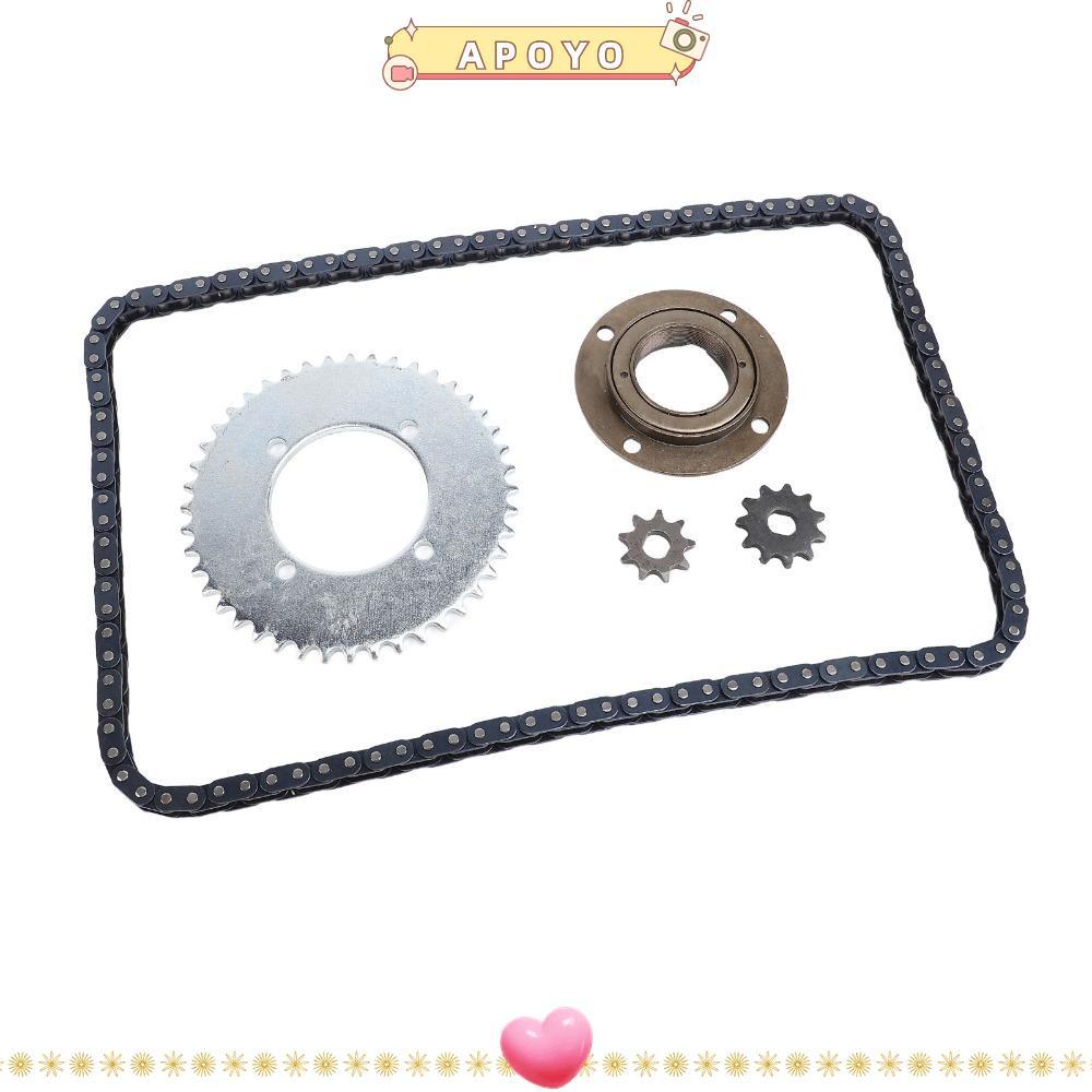 APOYO T8F ชุดโซ่สเตอร์, 116 Links Chain Toothless Flywheel T8F ชุดโซ่เกียร์, ทนทาน 44T เฟืองโซ่ชุด G