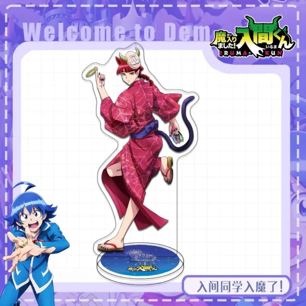 Standee Anime Iruma-kun Mica Mairimashita Model! การตกแต่งโต๊ะเรียน Iruma-kun ยินดีต้อนรับสู่ของขวัญ