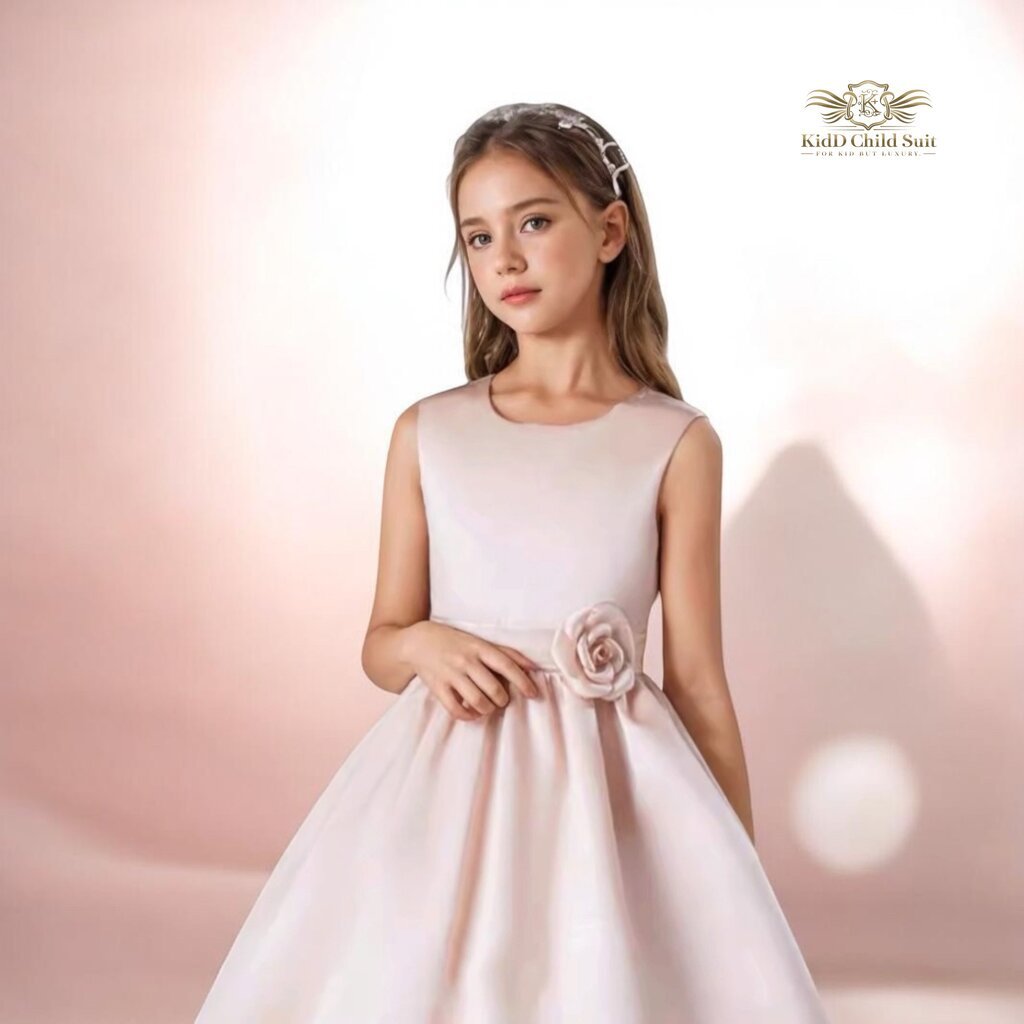 Dress Girls ชุดกระโปรงเด็กสีชมพู เดรสเด็ก เดรสออกงาน เดรสแสดงเปียโน ชุดกระโปรงแสดงไวโอลิน แถมที่คาดผมคละแบบ ชุดเดรสยา...