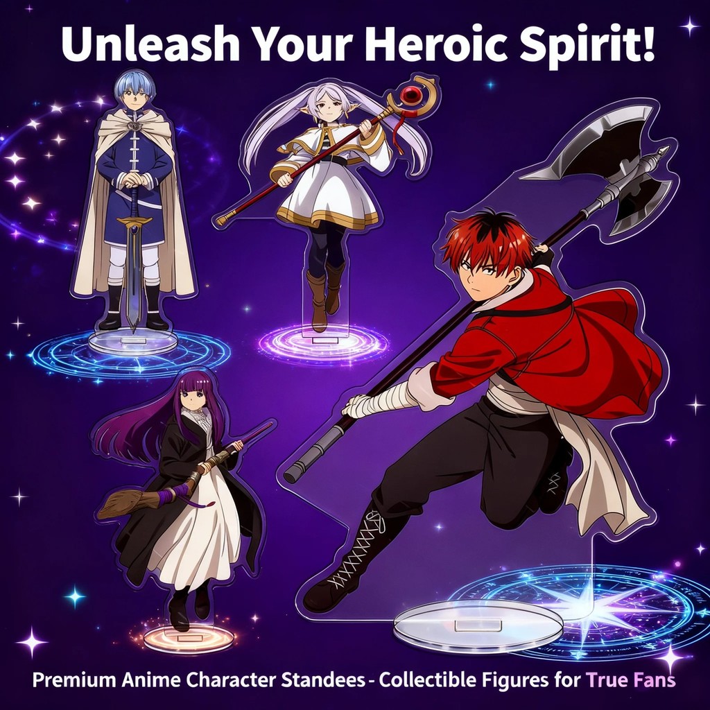 Standee Frieren Mage Funeral miga model ตกแต่งด้วย Frieren Fern Himmel Stark Anime Beyond Journeys E