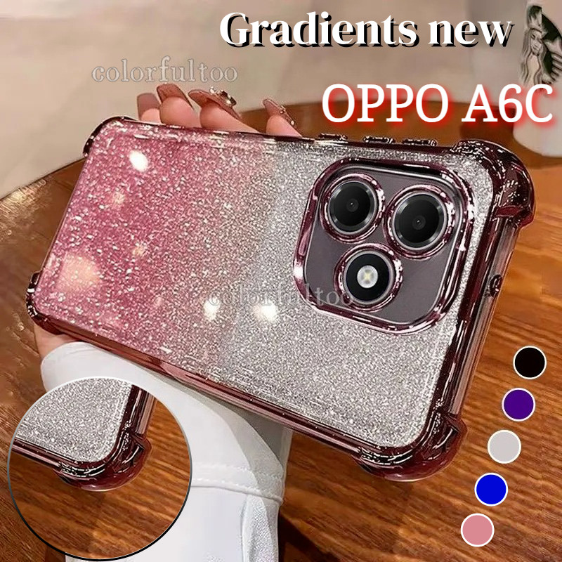 OppoA6C 2026 กันกระแทก Blink สําหรับ Oppo A6C OppoA6 CA 6C 6 C 4G 5G ชุบแฟชั่น Glitter Gradient ซิลิโคนนุ่มกันชนปกหลัง Shell