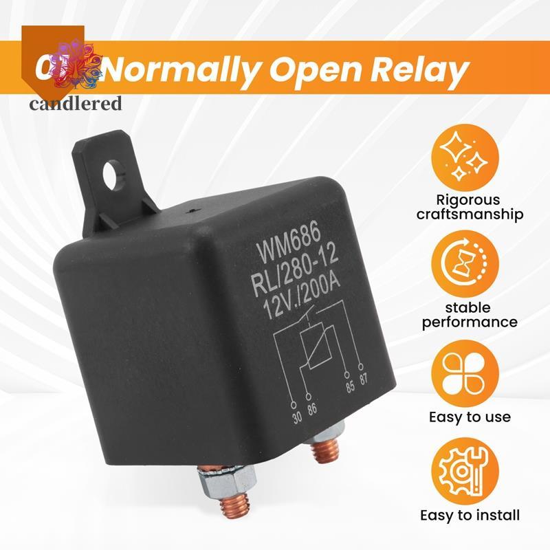 แบตเตอรี่ Isolator รีเลย์ 12V 4-Pin WM686 รีเลย์รถเปิด/ปิดสวิทช์ปกติเปิดรีเลย์ RL/280 200A