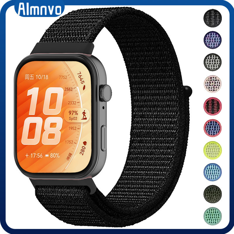 Nylon Loop Strap สำหรับ Huawei Watch Fit 5 4 3 / 5 Pro / 4 Pro สายรัดข้อมือกีฬาเข็มขัดปรับได้ สำหรับ อุปกรณ์เสริม