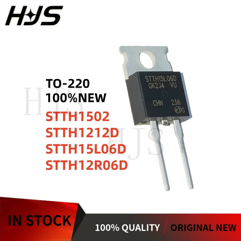 10PCS TO-220 STTH1502 STTH12D STTH15L06D STTH12R06D ในสต็อก TO220 ชิป ic mos DDUE