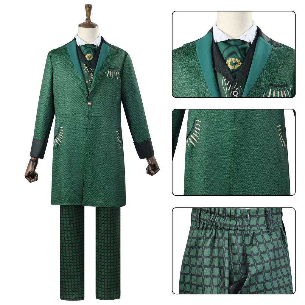 Halloween cosplay costume 2024 movie The Wicked Witch of Oz Wizard green suit anime