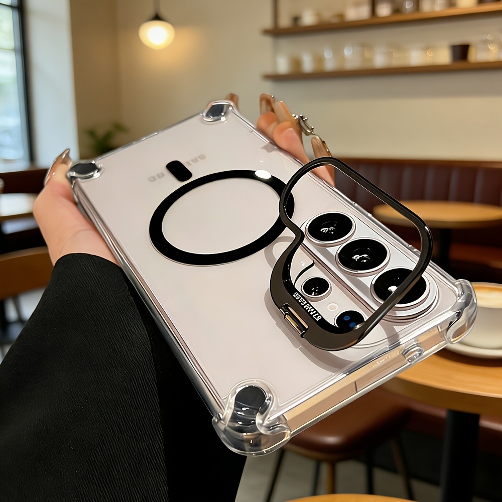 ใหม่หรูหราสูงโปร่งใสเลนส์ผู้ถือเคสโทรศัพท์,เหมาะสําหรับSamsung S26 Ultra/S26 Plus/S26/25/24/23/22 Shock-proofป้องกัน,ป้องกันShock-proofกรณี