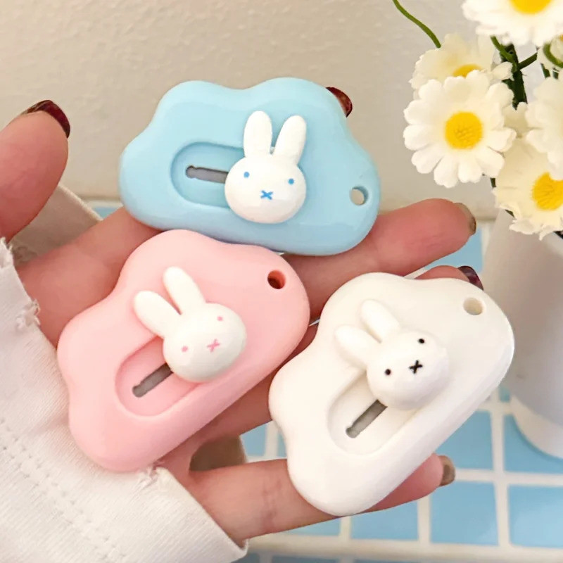 1/3 ชิ้น Kawaii กระต่ายน่ารักมินิแบบพกพา Art มีด Unboxing เครื่องมือสํานักงานมีดตัดกระดาษของขวัญของเล่นสําหรับสาว