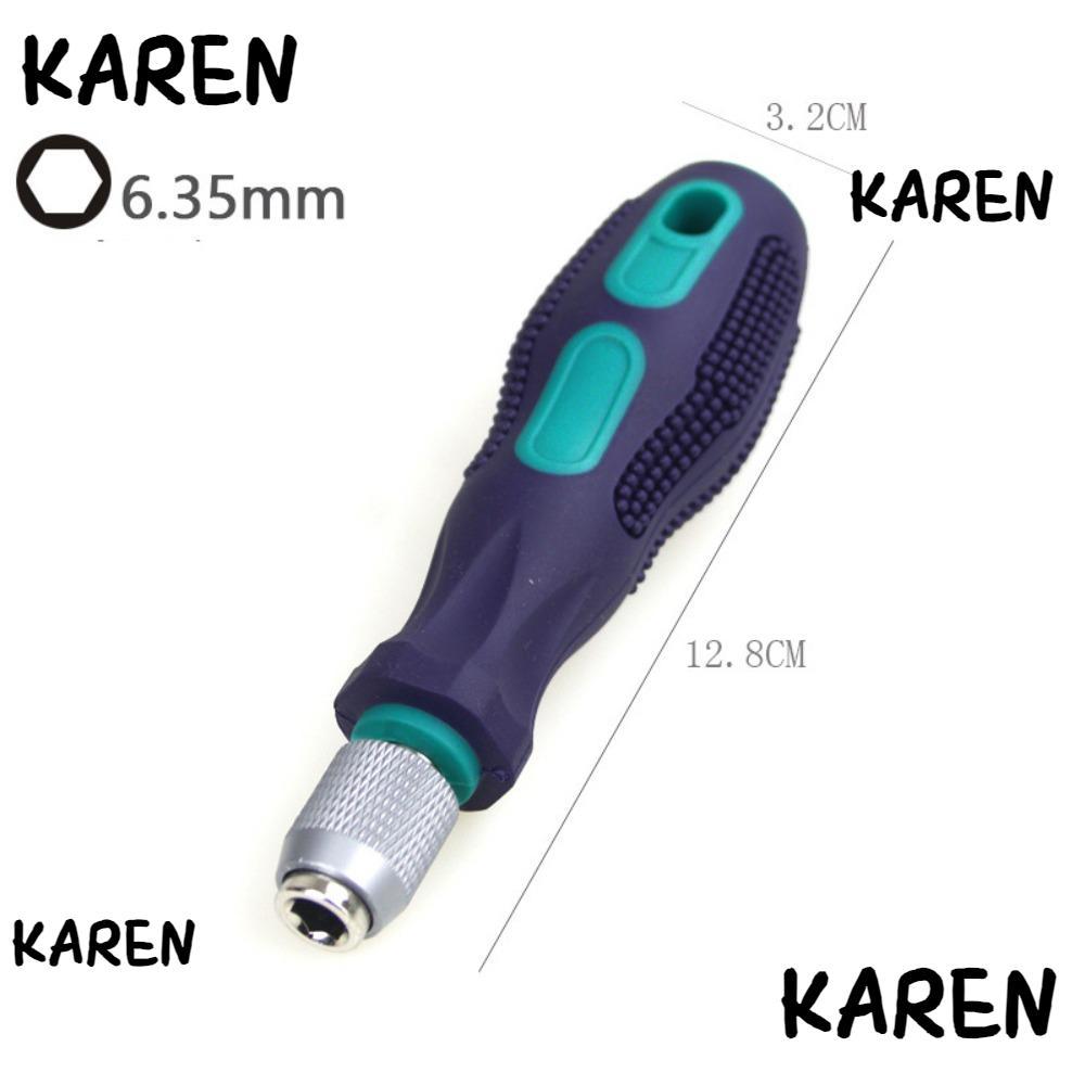 KARENGOODS Hex Handle Holder Set, 1/4 Hex Tools ไขควง Bit Handle, Faster Repair Tool เครื่องมือหลายบิต Quick Change Handle Repair