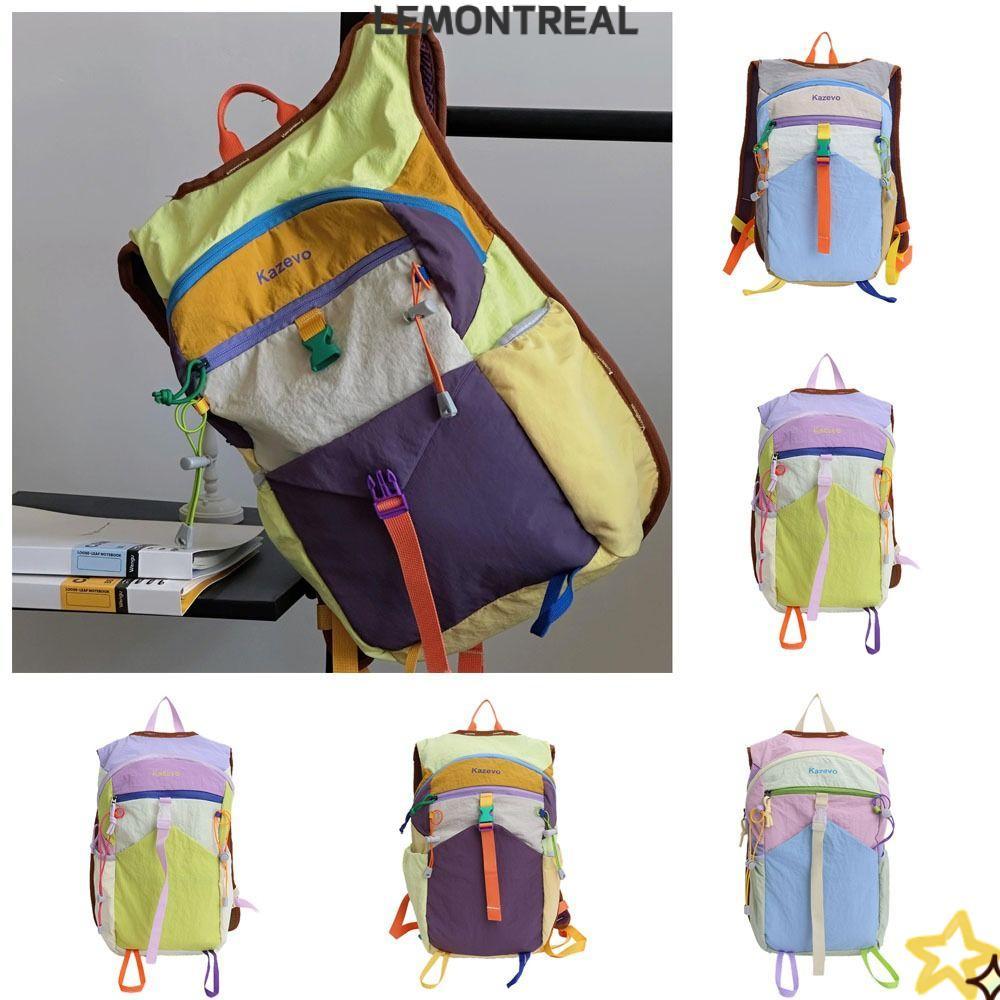 LEMONTREAL กระเป๋าเป้สะพายหลัง น้ำหนักเบาท่องเที่ยว มีระบบระบายอากาศและกันน้ำ เหมาะสำหรับเดินป่าและขี่จักรยาน