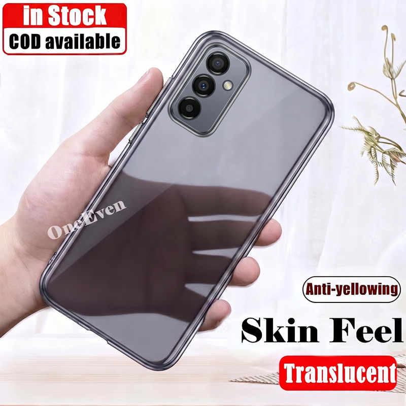 สําหรับ Samsung Galaxy M23 5G 6.6 นิ้ว SM-M236B M236L Silky Smooth Soft Smoky สีดําโปร่งแสงซิลิโคนสี