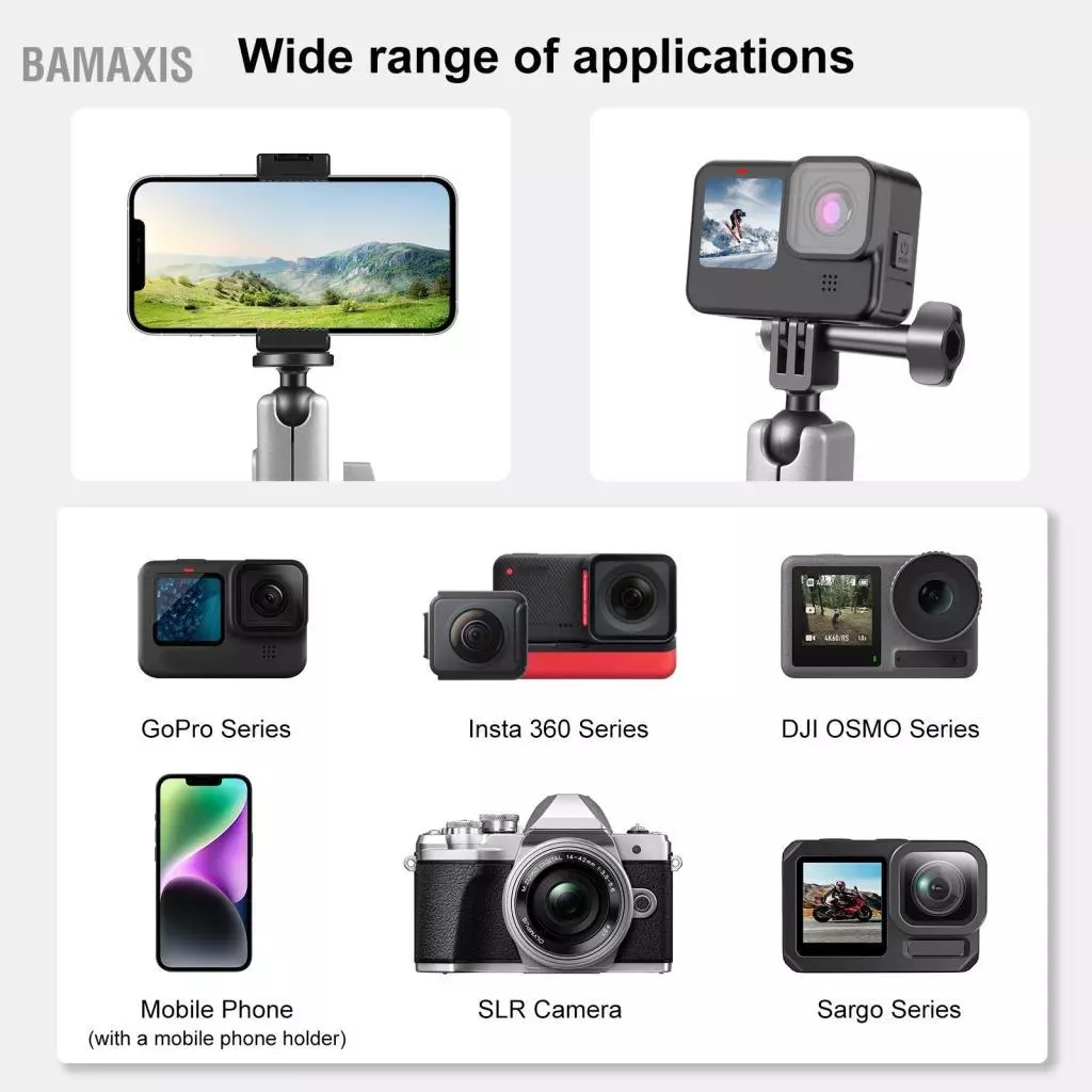 PULUZ PU867B อะแดปเตอร์ยึดกล้องแฮนด์จักรยาน GoPro Hero 11/10/9/8/7 Insta360 thumbnail 5