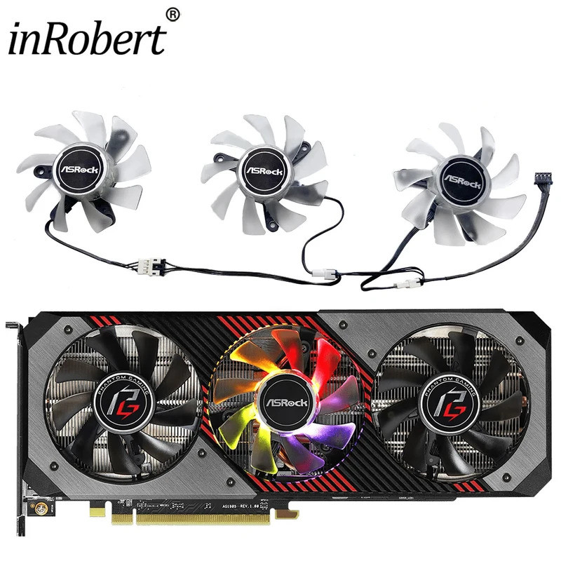 PVA080E12R Cooler พัดลมสําหรับ Asrock Rx 5600XT Phantom Gamin กราฟิกการ์ดพัดลมระบายความร้อน