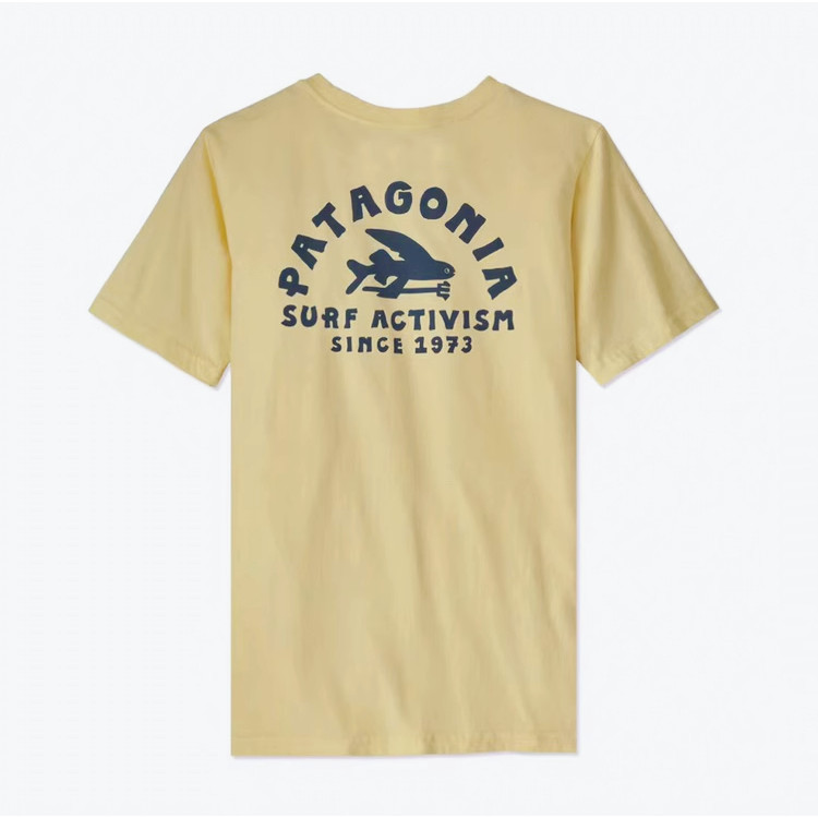 Patagonia เสื้อยืดผ้าฝ้ายแท้ สำหรับทุกเพศ