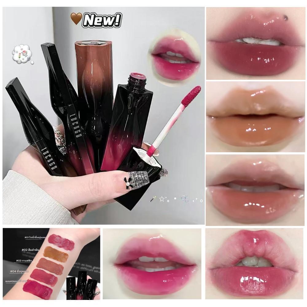 ลิปสติก LUCKGO มีเนื้อสัมผัสแบบเจล ให้สีติดทนนาน และมีให้เลือกหลากหลายเฉดสี รวมถึงเฉดสีธรรมชาติและเฉดสีเข้มแบบโปร่งแสง