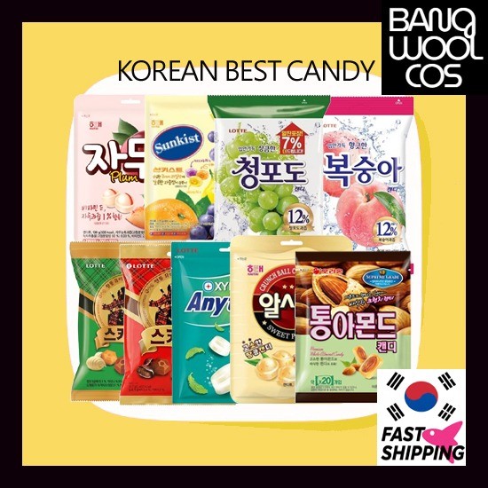 LOTTE K-Food Grape Peach Scotch Candy Collection 153g