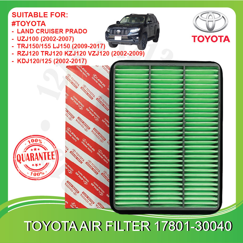 TOYOTA 17801-30040 LAND CRUISER PRADO UZJ100 TRJ150 155 LJ150 RZJ120 KZJ120 RZJ120 KDJ120 125 กรองอา