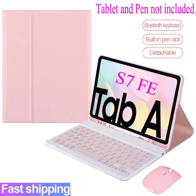 ใหม่เคสพร้อมคีย์บอร์ดสําหรับ Samsung Galaxy Tab S7 FE / A7 / S9 / S11 / S10 FE+ คีย์บอร์ดไร้สายบลูทูธเมาส์