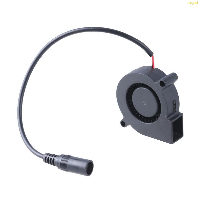 (ส่วนลดสูง)oyalking.th พัดลมเป่าลม 12V 5015 อันทรงพลัง พร้อมความยาวสายไฟ 22 ซม. ให้พัดลมระบายความร้อ