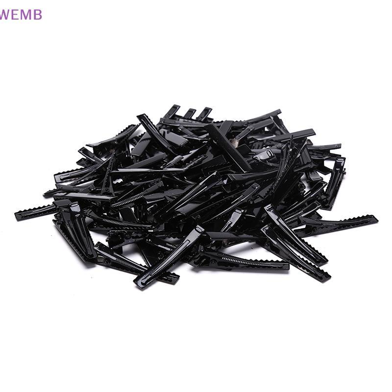 WEMB 100 ชิ้นกิ๊บติดผมเดี่ยวง่ามจระเข้ Hairpin nk การตั้งค่าคลิปผมใหม่
