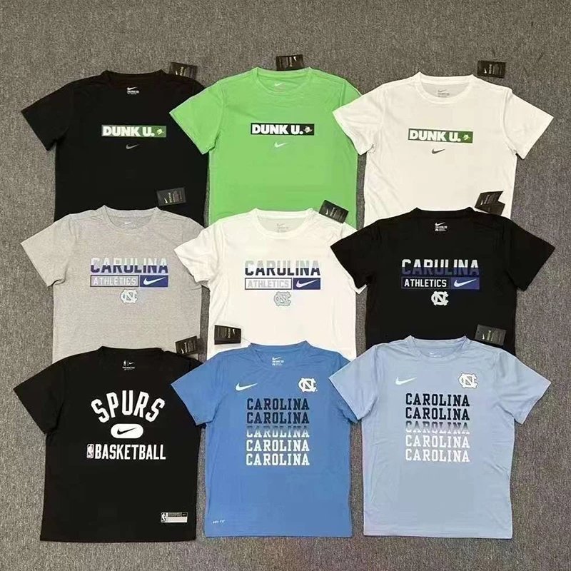 Nike nike NCAA North Carolina University Duke University แขนสั้น Quick-Drying เสื้อยืดคอกลมอเมริกันย