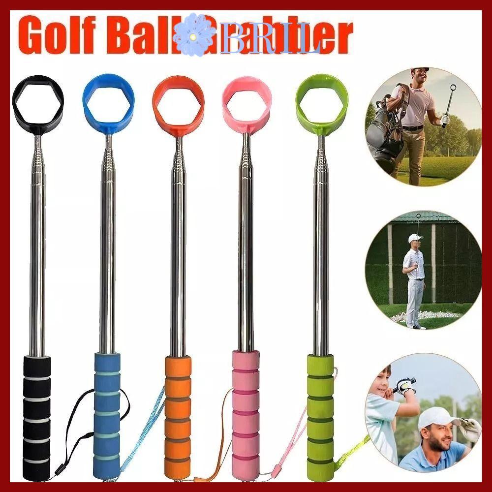 in stockBRIL Telescopic Golf Ball Picker, Claw Sucker Tool สแตนเลส Telescopic Golf Ball Retriever, ขยายลื่น Handle Ball Retriever เครื่องมืออุปกรณ์กอล์ฟ