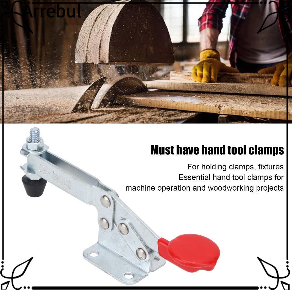AREBUL Toggle Clamp, Iron Silver Quick Release Toggle Clamp, Heavy Multifunctional แนวนอน Toggle Cla