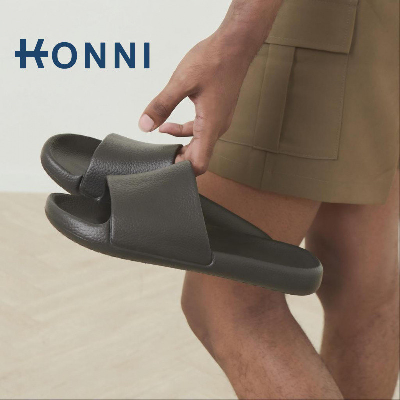 KONNI รองเท้าใส่ในบ้าน รองเท้าห้องน้ํา รองเท้าแตะ รองเท้ายาวเหนือเข่า สีทึบเรียบง่าย ด้านบนนุ่ม Unisex สวมใส่สบาย กันน้ํา