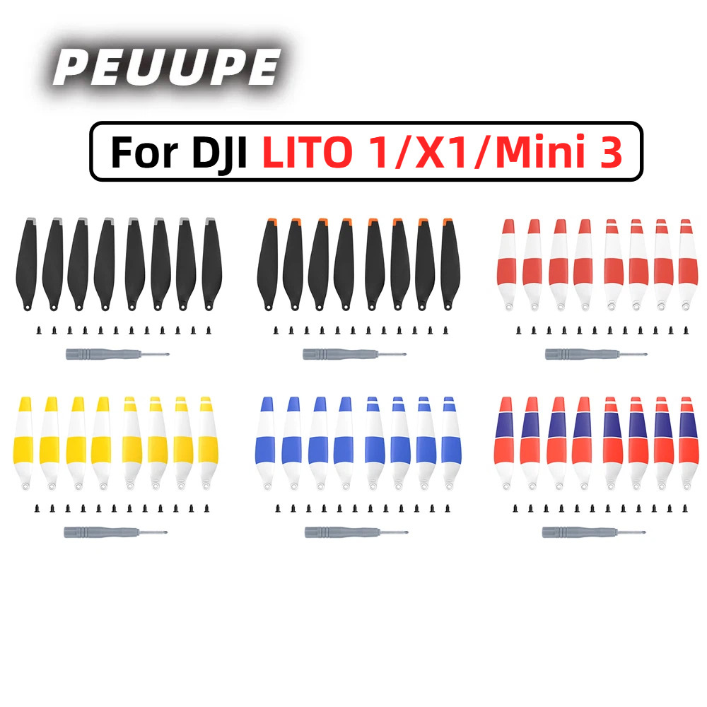 สําหรับ DJI LITO 1/X1/Mini 3 ใบพัด 6030F ใบพัดใบมีดสีสองด้านขนาดเล็กเสียงรบกวนต่ํา Wing Wing วงเล็บป้องกันอุปกรณ์เสริม