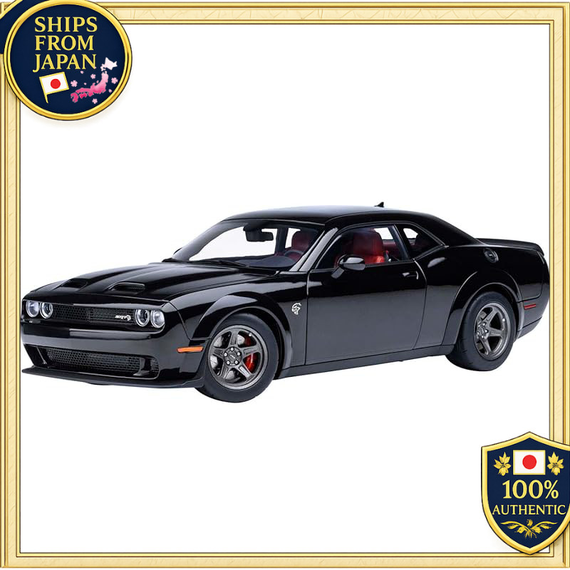 AUTOart 1/18 Dodge Challenger SRT Super Stock 2023 Pitch Black Completed Model 71765
