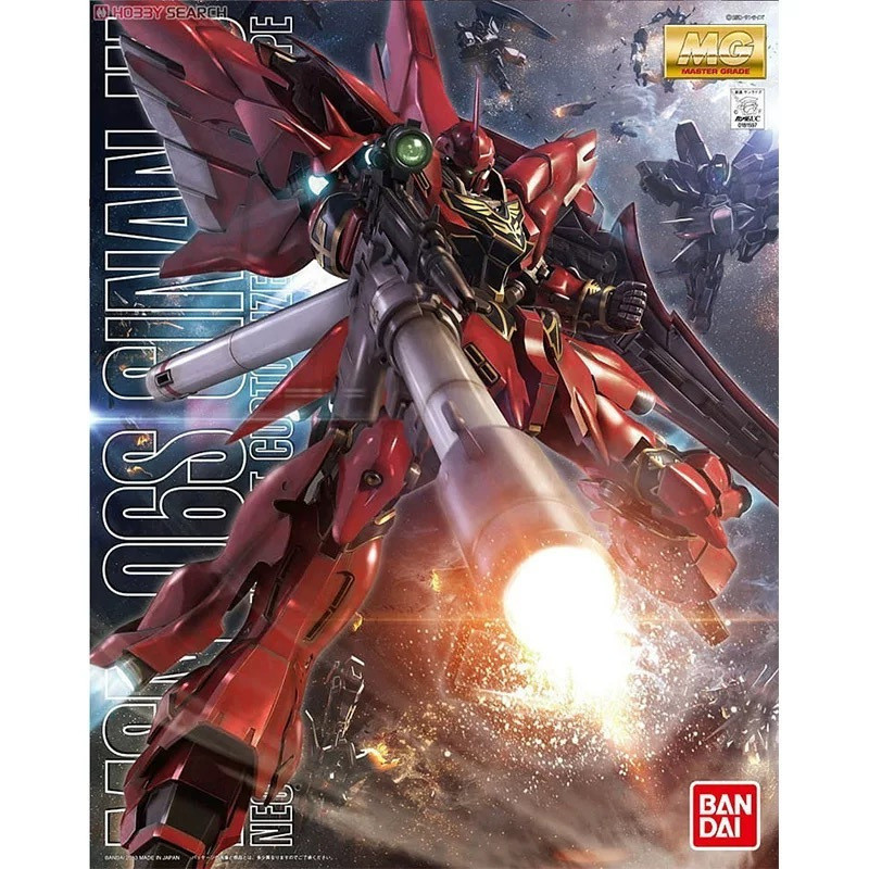 BANDAI ชุดโมเดล GUNDAM MG 1/100 MSN-06S Sinanju MOBILE SUIT GUNDAM UNICORN ova UC Anime ver. ปืนจรวด HD แอนิเมชั่น