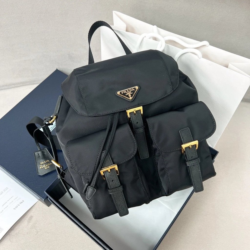 PradaPrada Re-Edition1978 Parachute Nylon Backpack ขนาดเล็ก 1BZ677 P Home Most Classic Best-Selling 