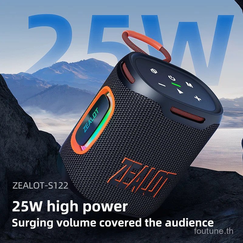 Zealot S122 ลําโพงบลูทูธ - 25W ไร้สาย IPX6 กันน้ํา TWS จับคู่เวลาเล่น 20H BT5.4