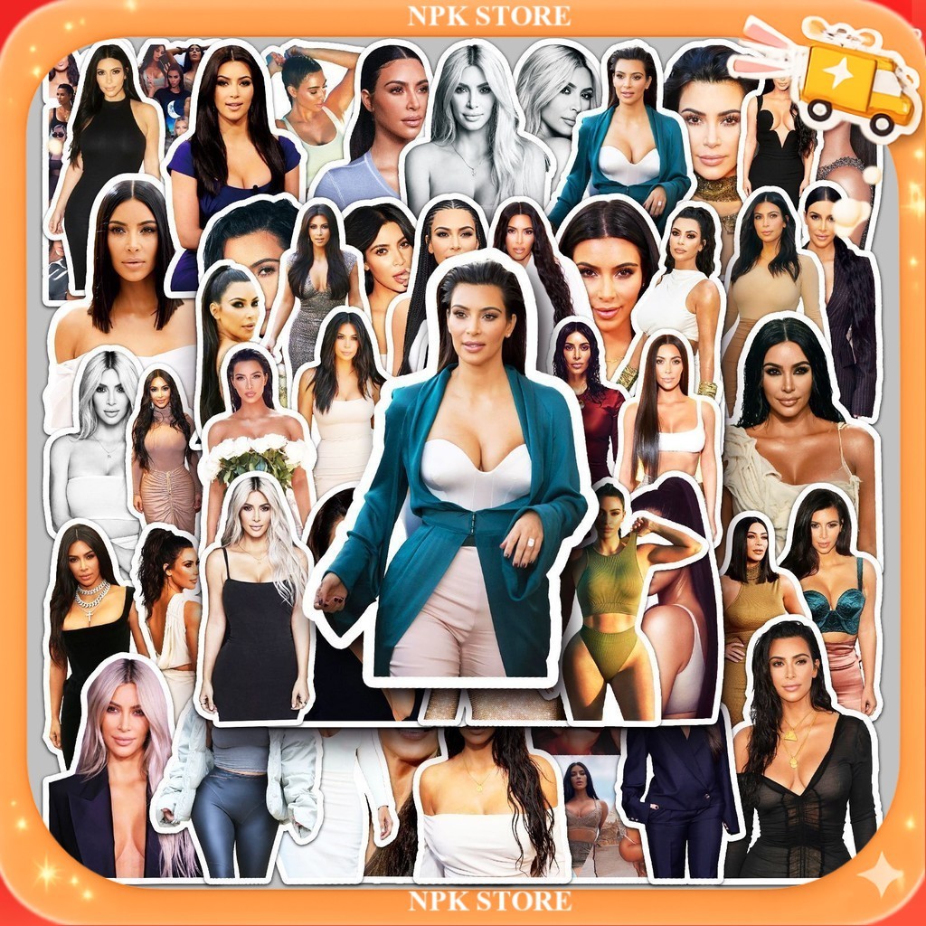 🔥🇹🇭พร้อมส่ง🇹🇭🔥 50แบบ Sticker นักออกแบบแฟชั่น คิม คาร์แดเชี่ยน Kim Kardashian Fashion Designer