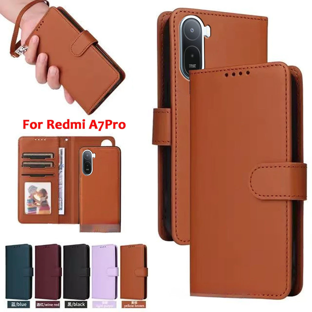 เคสฝาพับหนัง ล็อค สำหรับ Redmi A7 A7Pro ตรงรุ่น Poco C85X C81X เคส กระเป๋า แม่เหล็ก