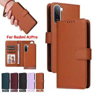 เคสฝาพับหนัง ล็อค สำหรับ Redmi A7 A7Pro ตรงรุ่น Poco C85X C81X  เคส กระเป๋า แม่เหล็ก
