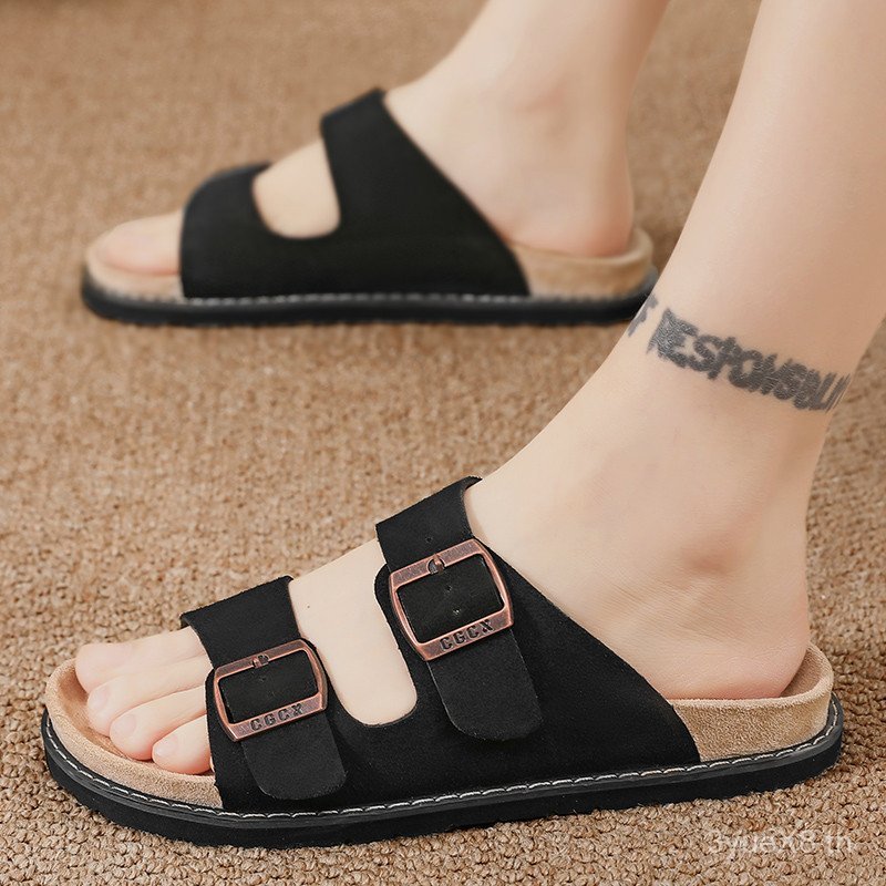 Ruiba ฤดูร้อนรองเท้าแตะผู้ชายสไตล์ใหม่ Birkenstock รองเท้าแตะ Flip-Flops