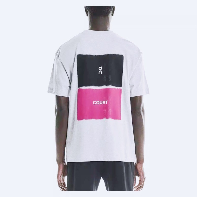 ON Running Tennis Suit Tennis Series แขนสั้นผ้าฝ้าย 100% Casual เสื้อยืดขนาดใหญ่ผู้ชายกีฬา Top