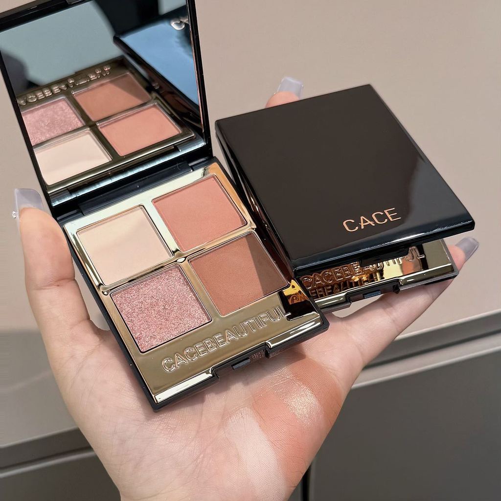 CACE อายแชโดว์สี่สี ติดทนนาน ไม่เลอะ กันน้ำกันเหงื่อ ไม่หลุดในฤดูร้อน