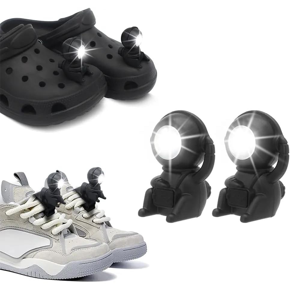 Lugoiin 2 ชิ้นไฟหน้าสําหรับรองเท้า,ปรับ Crok Light สําหรับรองเท้า,ไฟฉาย Accesories สําหรับ Crock เด็
